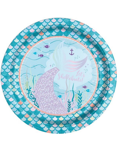 Assiettes d'anniversaire Sirène - Déco de fête - Bellefete.ch - Suisse