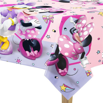 Nappe de table pour anniversaire Minnie Mouse - Bellefete.ch - Suisse - Déco de table anniversaire