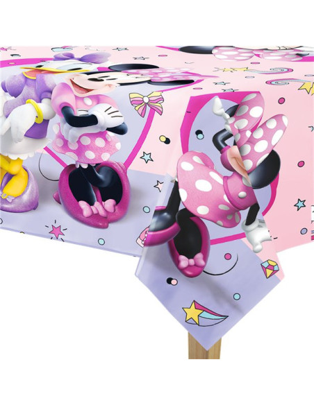 Nappe de table pour anniversaire Minnie Mouse - Bellefete.ch - Suisse - Déco de table anniversaire
