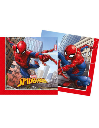 20 Serviettes d'anniversaire Spider-Man - Déco héros