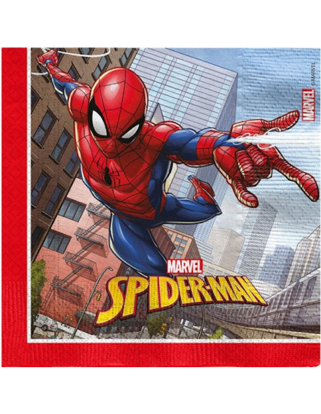 20 Serviettes en Papier Spiderman pour Anniversaire Garçon – Décoration de Table Super-Héros - Bellefete.ch