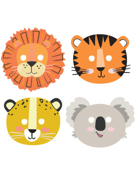 Masques de fête - Thème Safari - Accessoires déguisement anniversaire enfant - Bellefete.ch Masques de fête - Thème Safari - Accessoires déguisement anniversaire enfant - Bellefete.ch