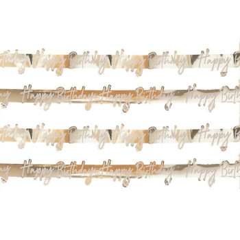Banner di compleanno Oro “Happy Birthday” – decorazione festa | BelleFete.ch 2