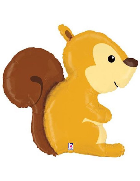 Ballon de fête Écureuil en aluminium - Ballons animaux - Anniversaire enfants - Suisse