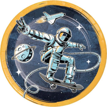 Geburtstagsteller Space Skater - Bellefete.ch - Schweiz - Partydekoration Espace