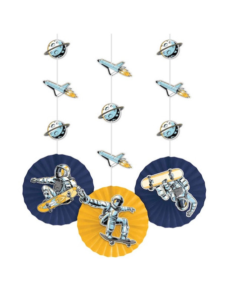 Decorazioni da appendere Space Skater - Decorazioni per feste a tema - Bellefete.ch - Consegna in Svizzera