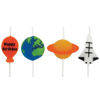 Candele di compleanno spazio - Tema spazio e razzo - Bellefete.ch - Shop Svizzera