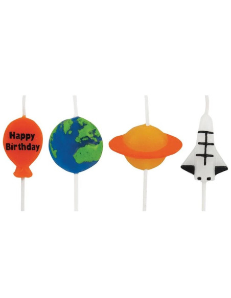 Bougies d’anniversaire Espace – Thème espace et fusée - Bellefete.ch - Boutique Suisse