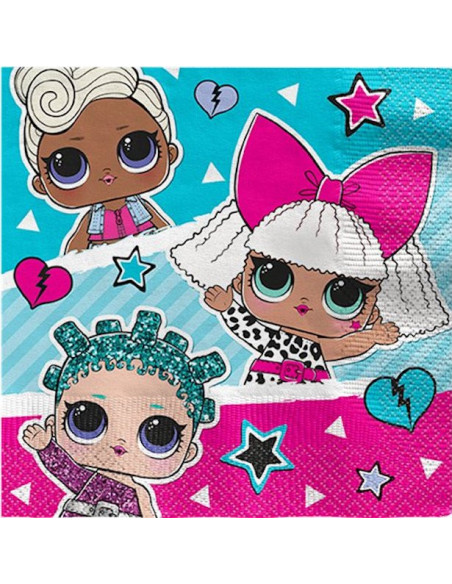 Geburtstagsserviertten für Mädchen LOL Überraschung - Tischdekoration - Bellefete.ch