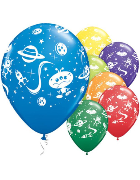 Palloni di extraterrestri e di astronavi - Bellefete.ch - Svizzera - Decorazione di festa dello spazio