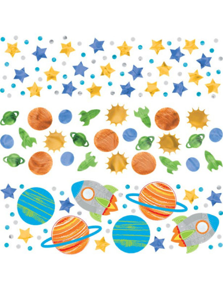 Coriandoli da tavola per compleanno tema Spazio - Decorazione festa bambini - Bellefete.ch