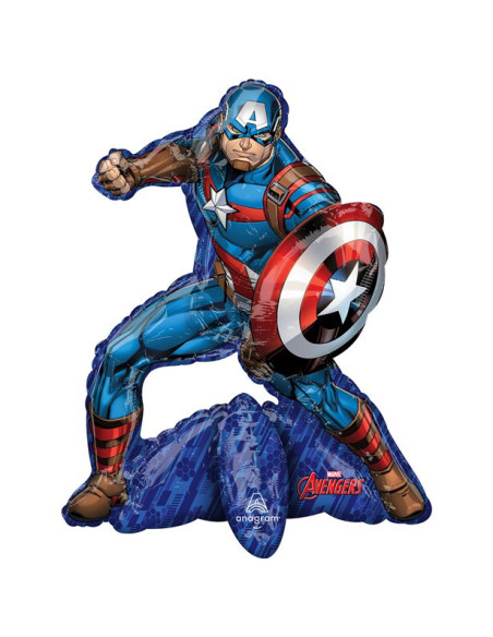 Ballon Captain America - Décoration d’anniversaire Avengers - Boutique suisse BelleFete.ch