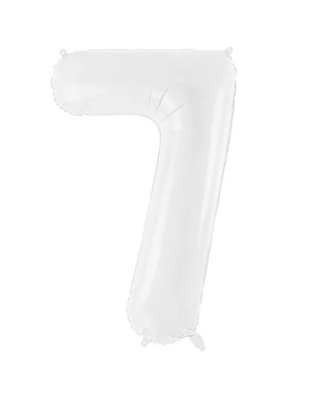 Aluminium Ballon Chiffre "7" Weiß - Dekorative Zahlen zum Geburtstag - Bellefete.ch Aluminium Ballon Chiffre "7" Weiß - Dekorative Zahlen zum Geburtstag - Bellefete.ch
