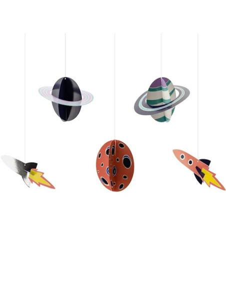 Decorazioni da appendere Cosmos – Astronauti, pianeti e stelle per il compleanno dei bambini | BelleFete.ch