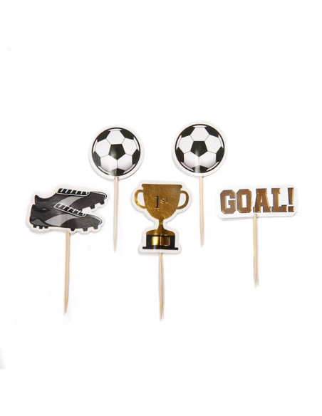 Picchi per cupcake Calcio - Decorazione per torte - Bellefete.ch - Svizzera