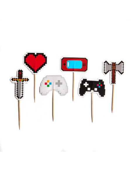 Picchi per cupcake Videogiochi - Decorazione per feste per bambini - Bellefete.ch - Svizzera