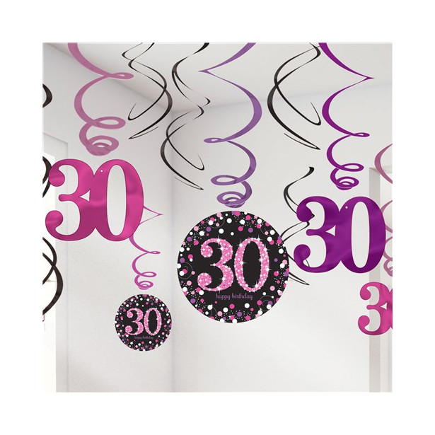 30 ans anniversaire décoration or rose