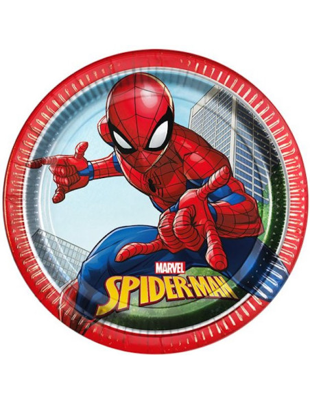 Assiettes à dessert d'anniversaire « SpiderMan » - Bellefete.ch - Suisse - Décorations de fête Spiderman