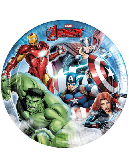 Assiettes à dessert d'anniversaire Avengers - Déco de fête - Bellefete.ch - Suisse