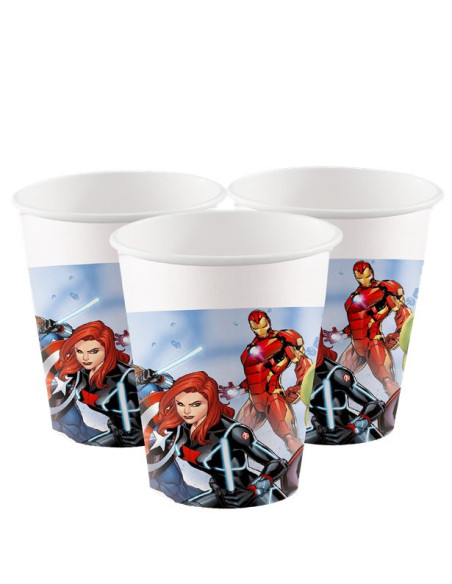 Bicchieri di compleanno Avengers - Bellefete.ch - Svizzera - Decorazioni per feste Avengers
