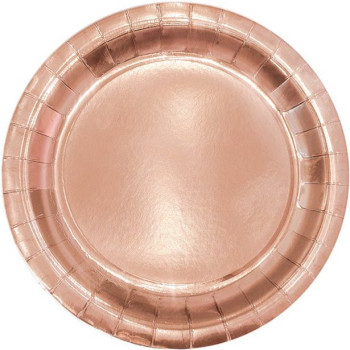 Metallic-Dessertteller aus Roségold