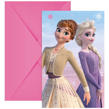 6 Biglietti d'invito per la festa Regina delle Nevi - Compleanno ragazza Frozen - Bellefete.ch
