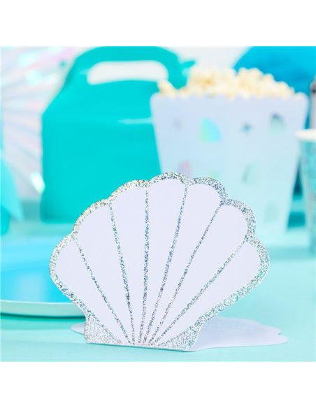 Invitations de fête en forme de Coquillage - Fête Sirène Invitations de fête en forme de Coquillage - Fête Sirène