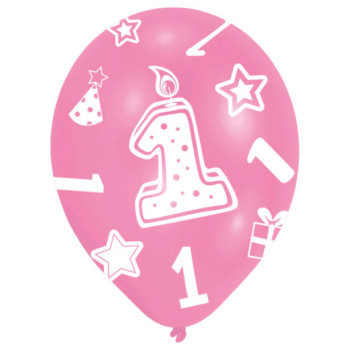 Palloncini 1° Compleanno Ragazza - Bellefete.ch - Svizzera - Decorazione 1° anniversario