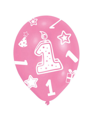 Ballons 1er Anniversaire Fille - Bellefete.ch - Suisse - Déco 1er anniversaire