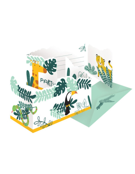 Biglietti d'invito Animali di Safari - Compleanno bambini - Bellefete.ch - Svizzera