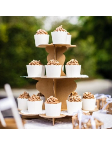 Présentoir de fête à cupcakes Kraft - Déco pour gâteaux et cupcakes