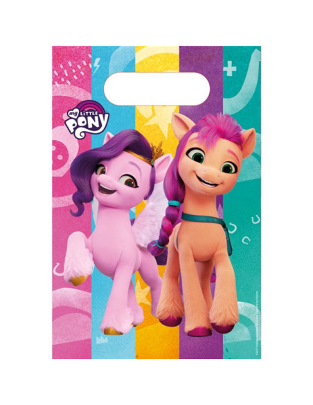 Borse regalo My Little Pony per compleanno bambino, motivi colorati e unicorno