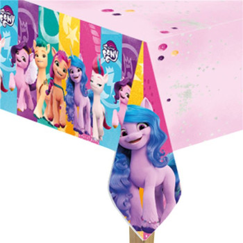 Nappe de table My Little Pony pour anniversaire enfant, motifs colorés et licorne