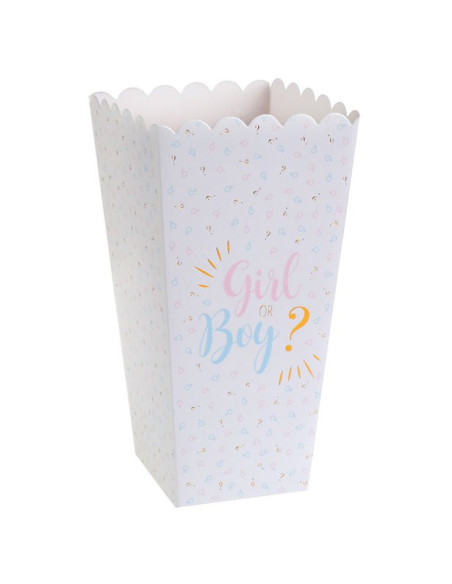 Scatole di popcorn Baby Shower Girl or Boy - Gender Reveal - Festa di rivelazione - Bellefete.ch