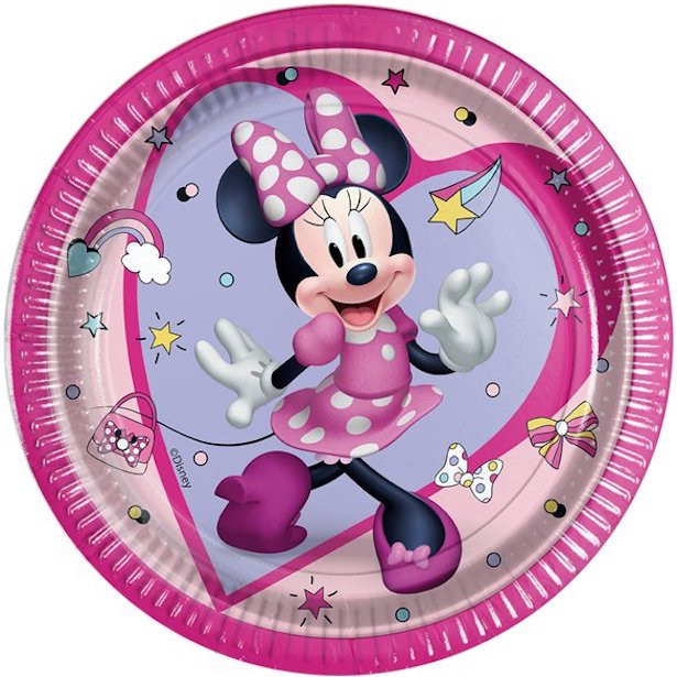 8 Assiettes en Carton Baby Minnie™ Rose - Les Bambetises