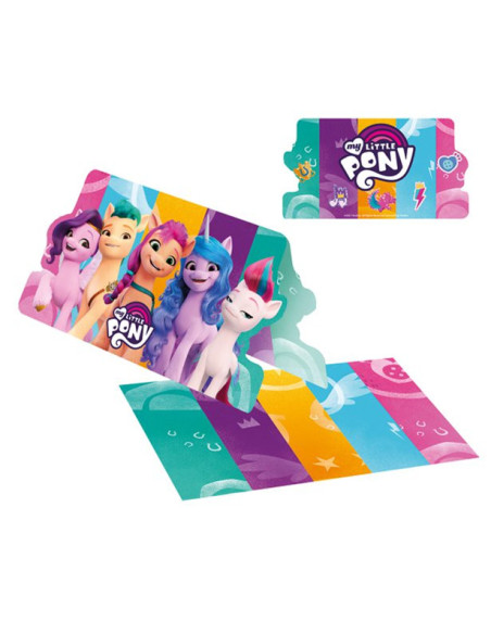 My Little Pony Einladungskarten für Babygeburtstag, bunte Muster und Einhorn