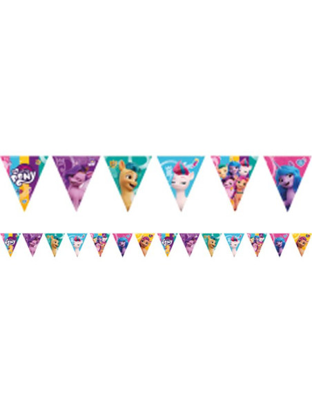 Ghirlanda di compleanno My Little Pony per bambini, motivi colorati e unicorno