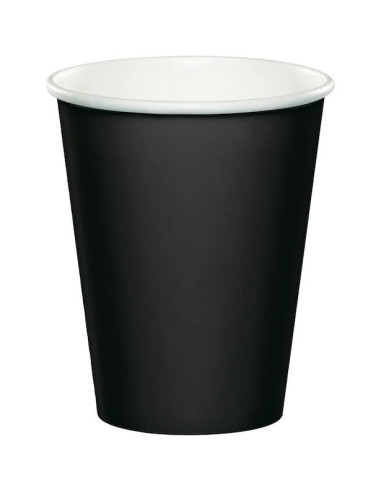 Gobelets noirs en carton - Bellefete.ch - Suisse - Vaisselle jetable couleur noir