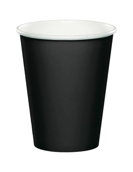 Gobelets noirs en carton - Bellefete.ch - Suisse - Vaisselle jetable couleur noir
