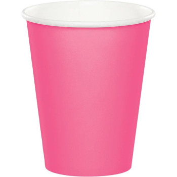 Bicchieri di cartone rosa brillante - Bellefete.ch - Svizzera - Stoviglie usa e getta rosa brillante