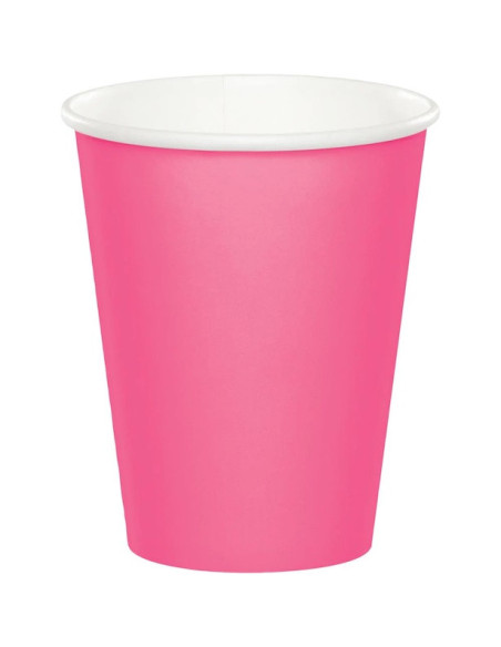 Gobelets en carton rose vif - Bellefete.ch - Suisse - Vaisselle jetable rose vif