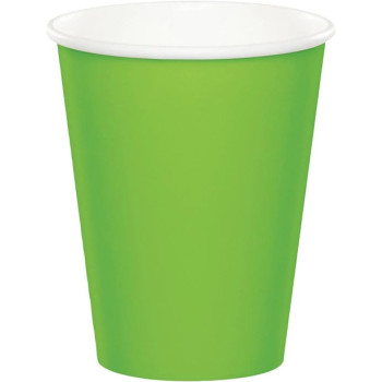 Gobelets en carton vert lime - Bellefete.ch - Suisse - Vaisselle jetable vert lime