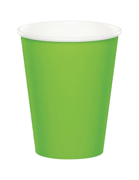 Gobelets en carton vert lime - Bellefete.ch - Suisse - Vaisselle jetable vert lime
