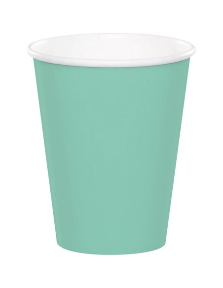 Bicchieri in cartone verde menta - Bellefete.ch - Svizzera - Stoviglie usa e getta verde menta