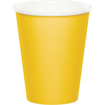 Bicchieri gialli in cartone - Bellefete.ch - Svizzera - Stoviglie usa e getta colore giallo