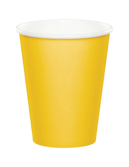 Bicchieri gialli in cartone - Bellefete.ch - Svizzera - Stoviglie usa e getta colore giallo