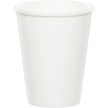 Gobelets blancs en carton - Bellefete.ch - Suisse - Vaisselle jetable couleur blanc
