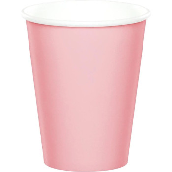 Gobelets Rose clair en carton - Bellefete.ch - Suisse - Vaisselle jetable Rose clair