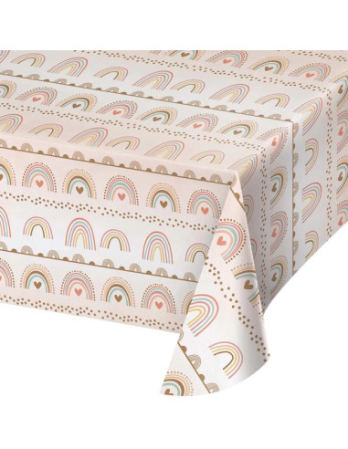 Tovaglia in carta "Boho Rainbow" - Decorazioni per la tavola per bambini - Bellefete.ch - Svizzera