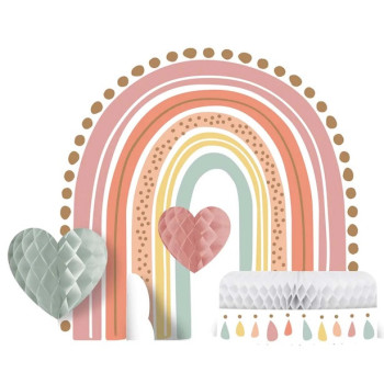 Centre de table "Boho Rainbow" - Déco d'anniversaire - Bellefete.ch - Suisse